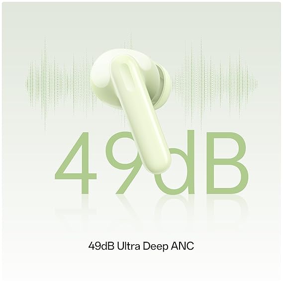 OPPO Enco Air3 Pro True Wireless in Ear Earbuds with Industry First Composite Bamboo Fiber, 49dB ANC, 30H Playtime (Green)
