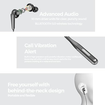 Trands Neckband Wireless Earphone- Black