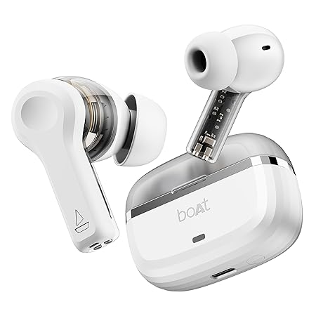 boAt Nirvana Space, 360º Spatial Audio, Active Noise Cancellation (~32dB), 100Hrs Battery, v5.3 Bluetooth Earbuds (5 Color options)