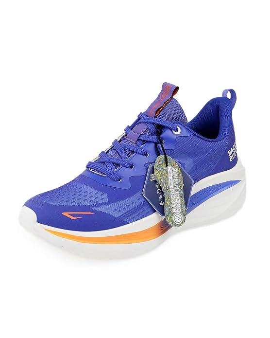 Bacca Bucci Men Mesh Lace Up Running Shoes (Blue)
