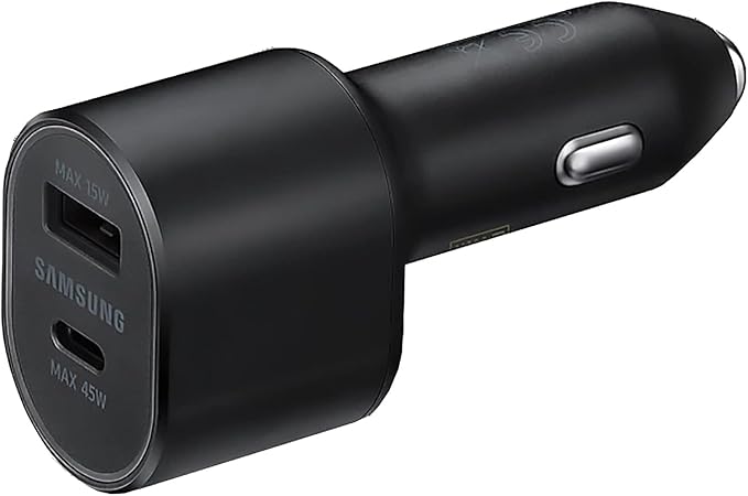 Samsung Ep-L5300Xbegww 15 W Dual Port Car Charger For Game Consoles, Tablets, Laptops With Usb Cable - Black