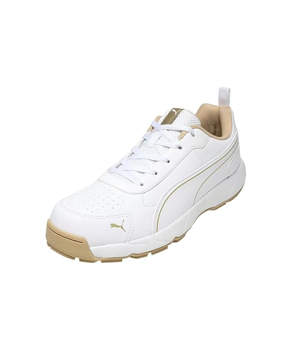 Puma Men Cricket Classicat Cricket Shoe (Gold White)