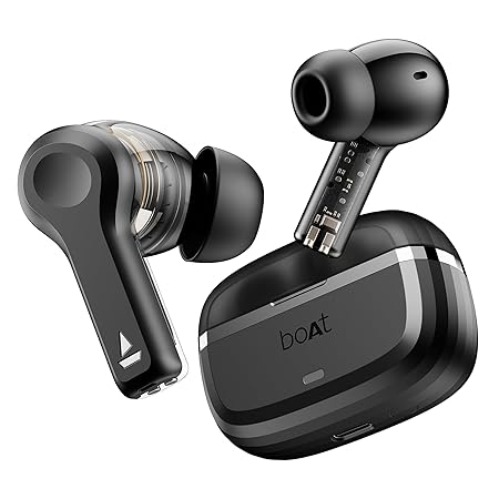 boAt Nirvana Space, 360º Spatial Audio, Active Noise Cancellation (~32dB), 100Hrs Battery, v5.3 Bluetooth Earbuds (5 Color options)