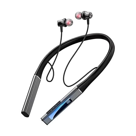 iFAST Digital Display Bluetooth 5.4 Wireless Neckband Earphone with Mic | Up to 100 Hours Music Playtime (3 color options)