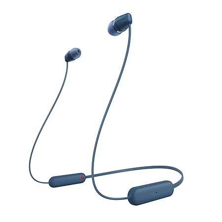 Sony WI-C100 Wireless Headphones with Customizable Equalizer for Deep Bass & 25 Hrs Battery (4 color options)