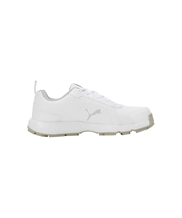Puma Men Cricket Classicat Cricket Shoe (White Silver)