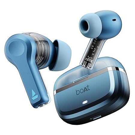 boAt Nirvana Space, 360º Spatial Audio, Active Noise Cancellation (~32dB), 100Hrs Battery, v5.3 Bluetooth Earbuds (5 Color options)