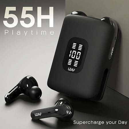 Leaf Buds X714 True Wireless 4 in 1 Earbuds with ANC, AI Sound App, 70H Playtime, Active Noise Cancellation (30dB) - (2 Color options)