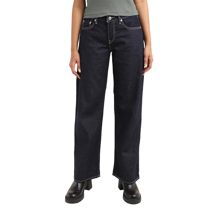 Levi's Women's Mid Rise 94 Baggy Wide Leg Jeans