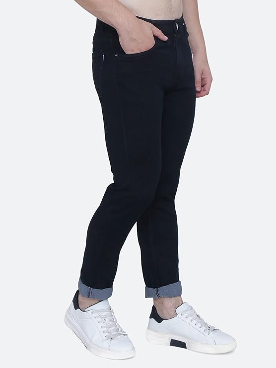 Awack Strechable Denim Regular Fit Mid Waist Light Weight Soft Feel Stretchable Denim Jeans Pant for Men