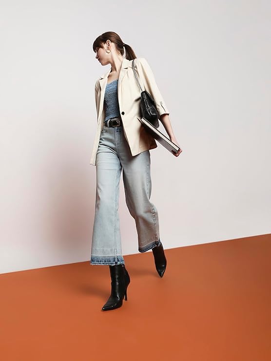 VERO MODA Women's High Rise Straight Jeans