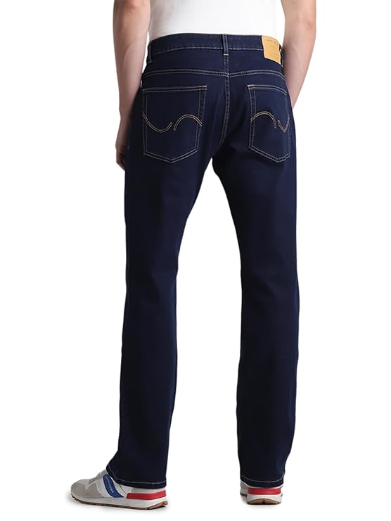 JACK & JONES Men's Mid Rise Regular Jeans