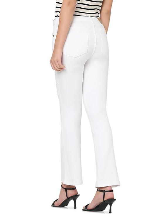 VERO MODA Women's Bootcut Mid Rise Jeans | Wide Leg | Bell Bottom