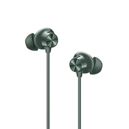 OnePlus Bullets Wireless Z2 ANC Bluetooth in Ear Earphones with Mic, 45dB Hybrid ANC, 20 Hrs Music, 28 Hrs Battery (Grand Green)