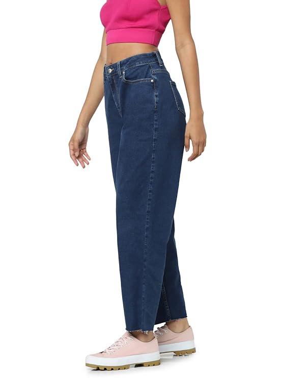 ONLY Women's High Rise Straight Jeans