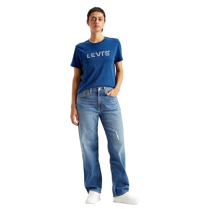 Levi's Women's Mid Rise 94 Baggy Wide Leg Jeans