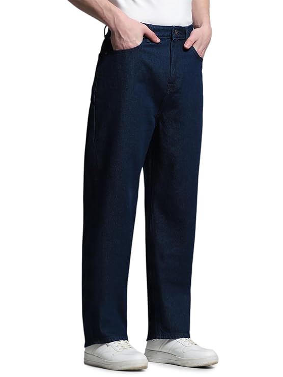 JACK & JONES Men's Mid Rise Loose Jeans