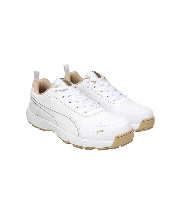 Puma Men Cricket Classicat Cricket Shoe (Gold White)