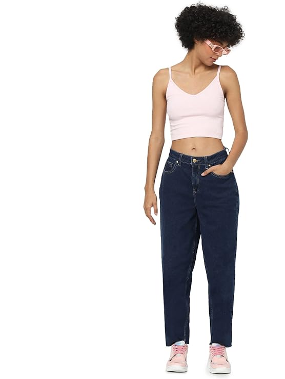 ONLY Women's High Rise Straight Jeans
