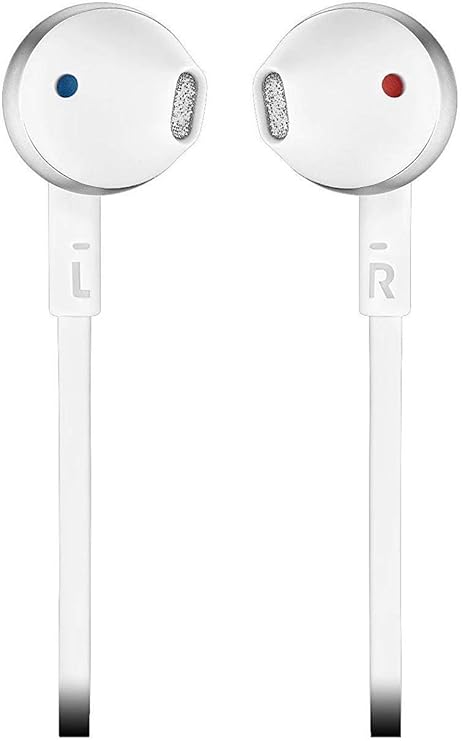JBL Tune 205BT by Harman Wireless Earbud Headphones with Mic (White)