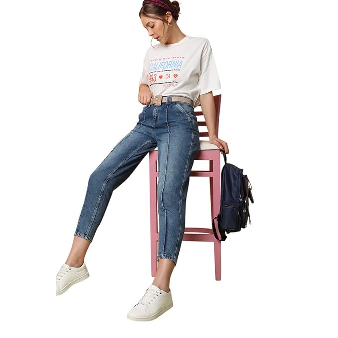 VERO MODA Cotton High Rise Straight Fit Women's Jeans