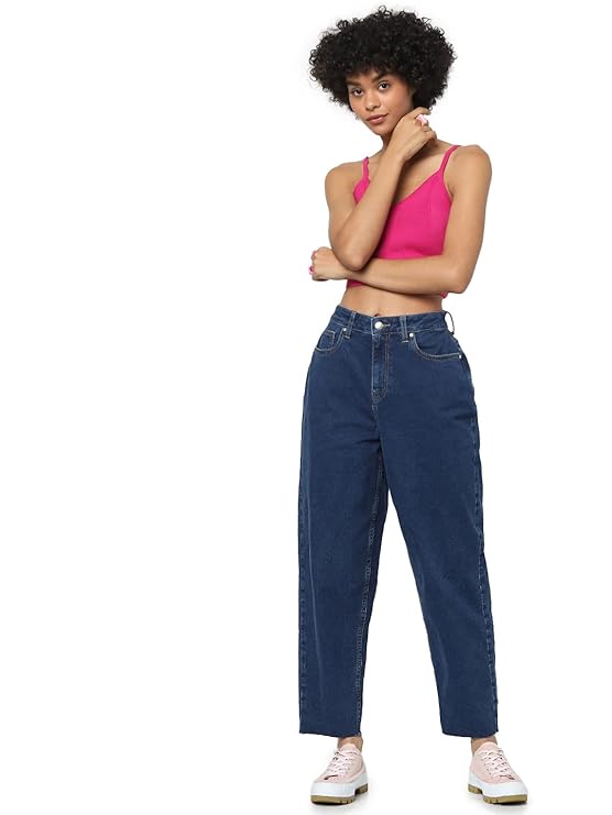 ONLY Women's High Rise Straight Jeans