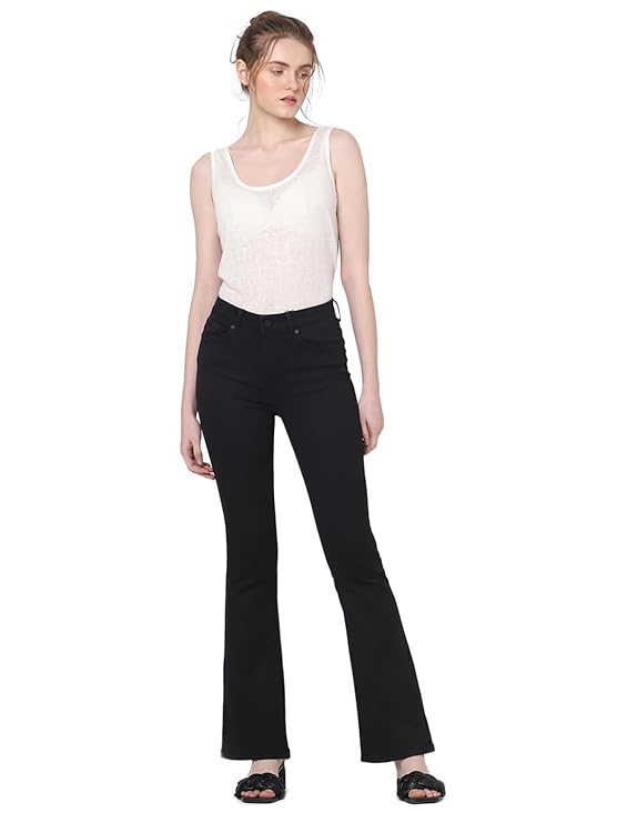 VERO MODA Women Mid Rise Bootcut Stretchable Jeans