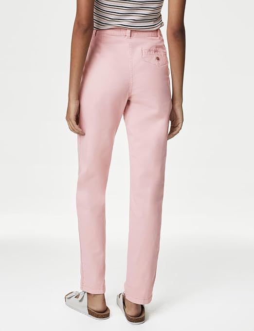 Marks & Spencer Cotton Rich Tea Dyed Slim Fit Chinos