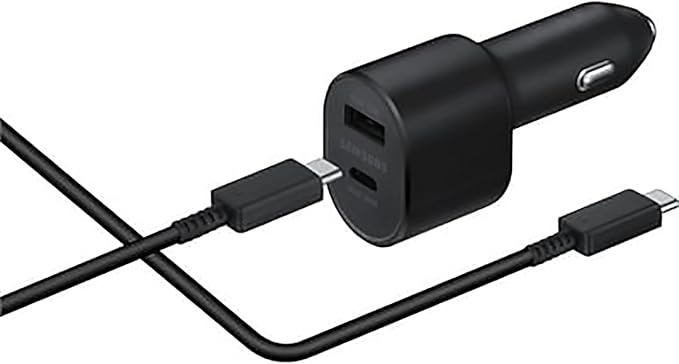 Samsung Ep-L5300Xbegww 15 W Dual Port Car Charger For Game Consoles, Tablets, Laptops With Usb Cable - Black