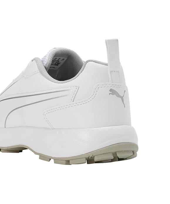 Puma Men Cricket Classicat Cricket Shoe (White Silver)