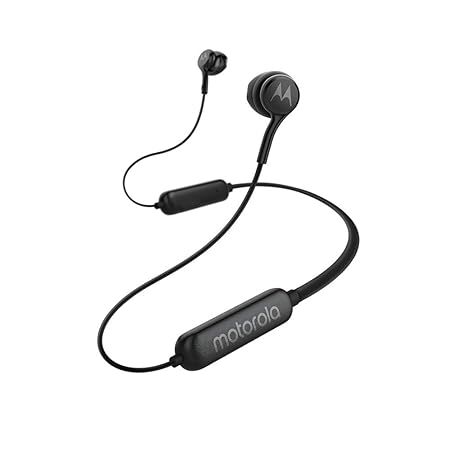Motorola Lifestyle Ververap 105 Wireless Bluetooth in Ear Neckband Headphone with Mic (Black)