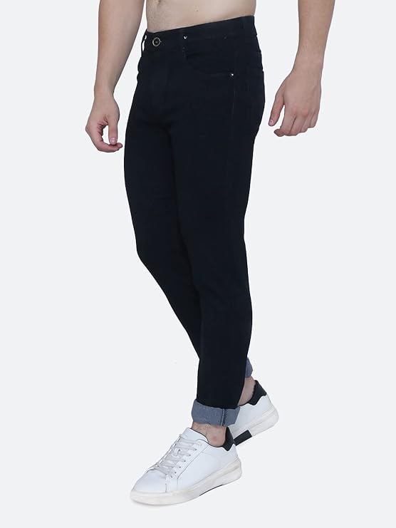 Awack Strechable Denim Regular Fit Mid Waist Light Weight Soft Feel Stretchable Denim Jeans Pant for Men