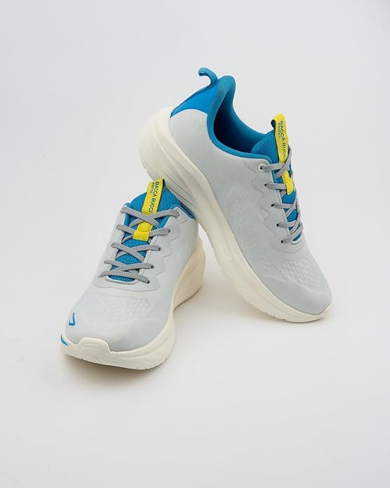 Bacca Bucci Men Mesh Lace Up Running Shoes (Grey)