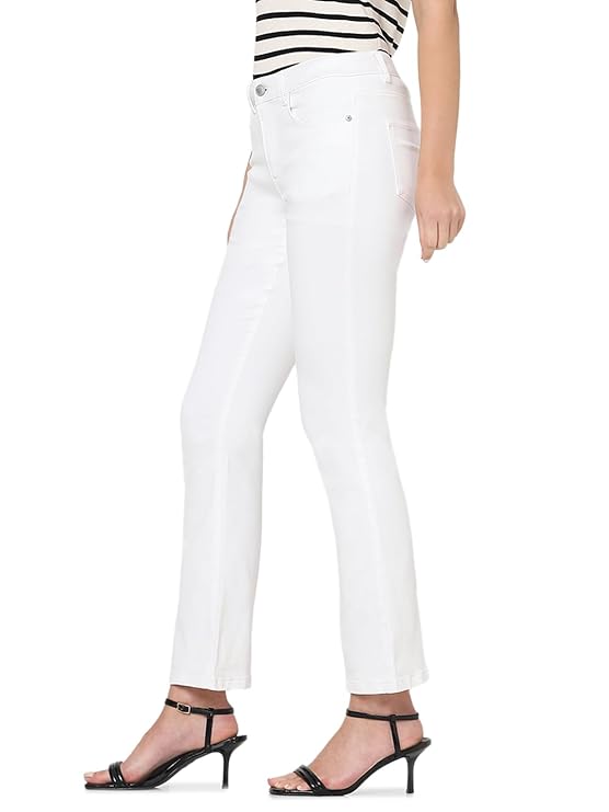 VERO MODA Women's Bootcut Mid Rise Jeans | Wide Leg | Bell Bottom