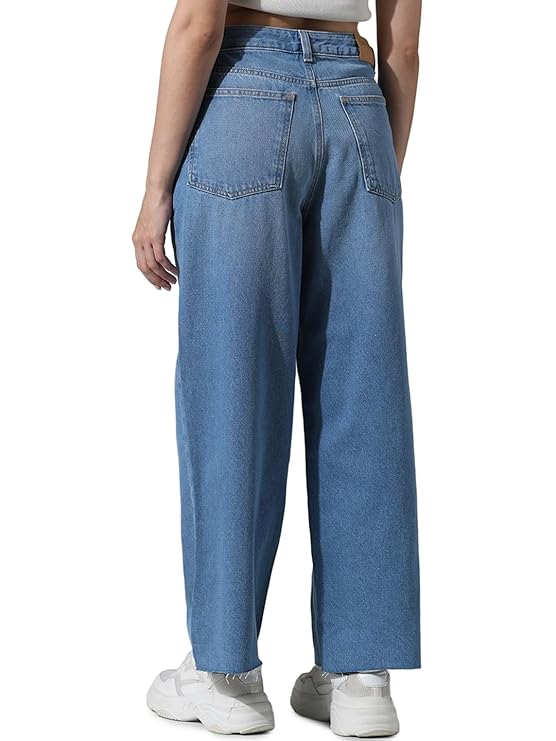 ONLY Women's High Rise Wide Leg Jeans