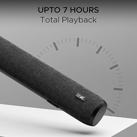 Boat Aavante bar 600 Bluetooth Soundbar with 25W RMS Boat Signature Sound, 2.0 Channel, Upto 7 Hours Playback (Jade Black)