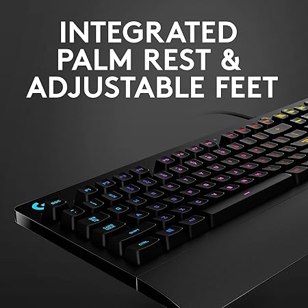 Logitech G G213 Prodigy USB Gaming Keyboard with LIGHTSYNC RGB Backlit Keys, Spill-Resistant, Customizable Keys, Dedicated Multi-Media Keys (Black)
