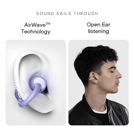 Noise Newly Launched Air Clips Wireless Open Ear Earbuds with Chrome Finish, AirWave™ Technology,Up-to 40H Playtime (3 Color options)