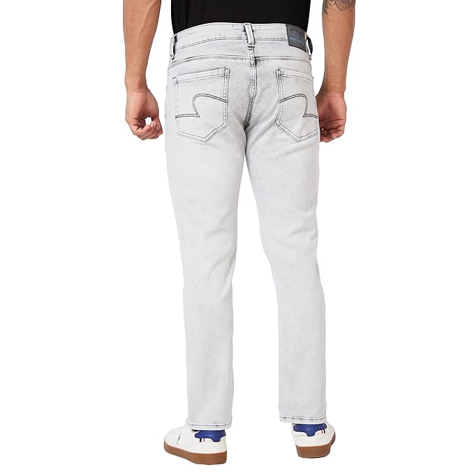 Spykar Mid Rise Regular Fit Narrow Length Blue Jeans for Men