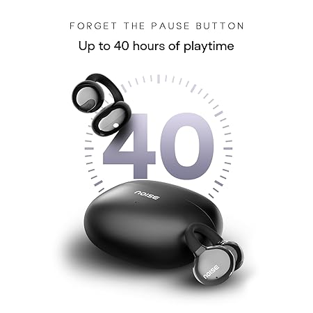 Noise Newly Launched Air Clips Wireless Open Ear Earbuds with Chrome Finish, AirWave™ Technology,Up-to 40H Playtime (3 Color options)
