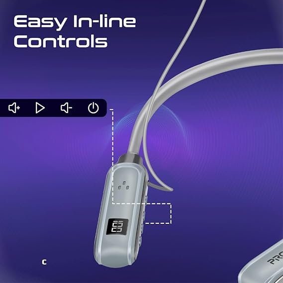 Promate Leap in Ear Neckband Earphones,Premium Dynamic Hd Sporty Neckband Earphones | 150H Playtime (2 color options)