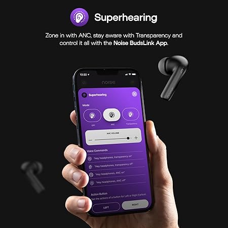 Noise Newly Launched Air Buds 6 in-Ear Bluetooth TWS - AI Enabled Smartbuds, ANC (up to 32db) - 3 color options