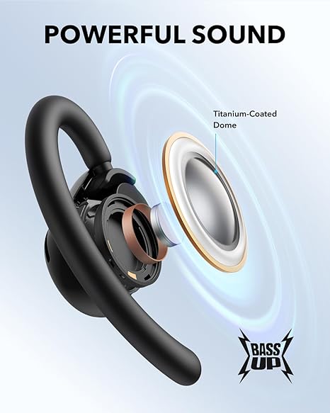 soundcore V20i by Anker Open-Ear Headphones, Adjustable Ear Hooks, 36H Playtime, Bluetooth 5.4 Earbuds (3 color options)