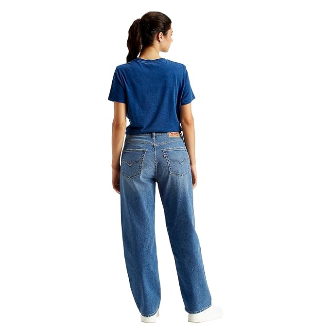 Levi's Women's Mid Rise 94 Baggy Wide Leg Jeans