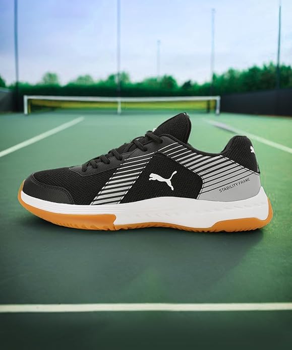 Puma Unisex Adult Badminton Smash Sprint Tennis Shoe (BLACK)