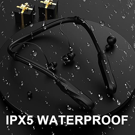 Nepartak I35 Black In Ear Neckband Bluetooth 5.1 Wireless Headphones, 100 Hours Playtime, IPX5 Waterproof (2 color options)
