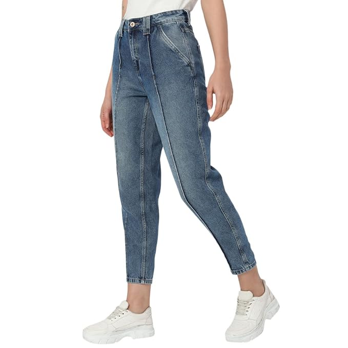 VERO MODA Cotton High Rise Straight Fit Women's Jeans