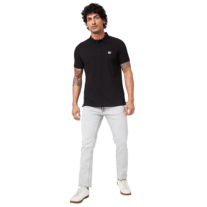 Spykar Mid Rise Regular Fit Narrow Length Blue Jeans for Men