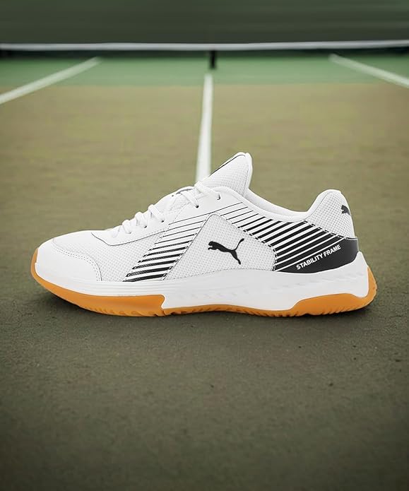 Puma Unisex Adult Badminton Smash Sprint Tennis Shoe (WHITE)