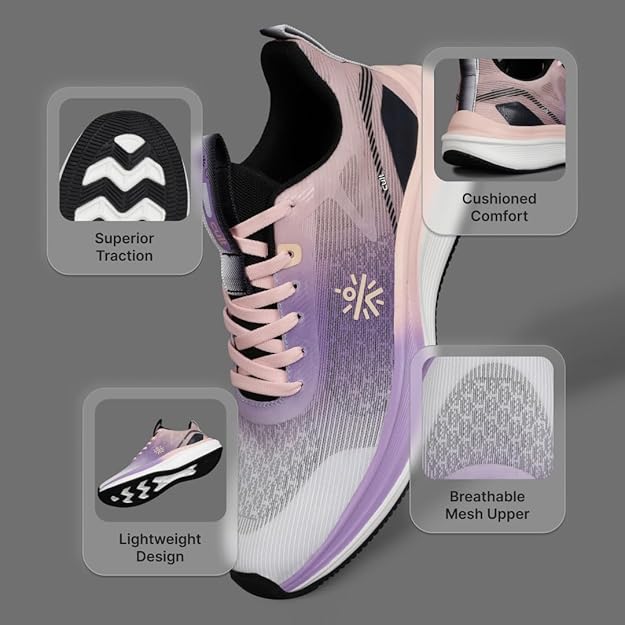 Cult Women's Aetheris Running Shoes (Purple & Peach)